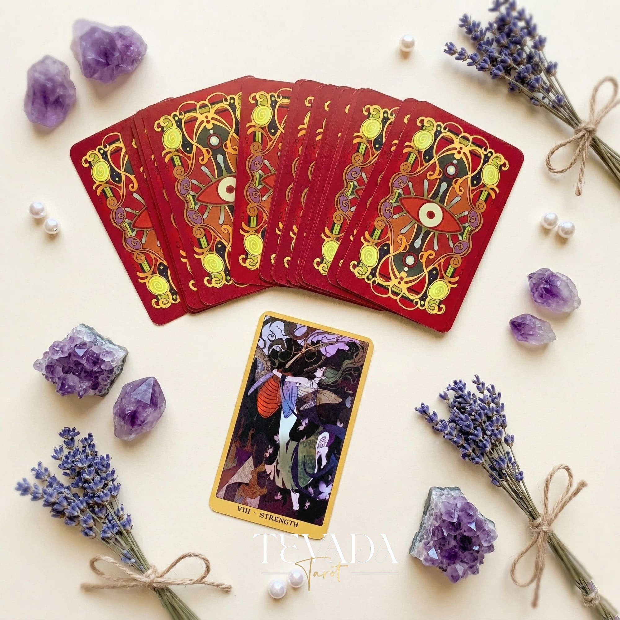 Vital Ruins Chronicle Tarot Deck whimsical retro Indie Tarot Deck for shadow work and deep self-reflection.