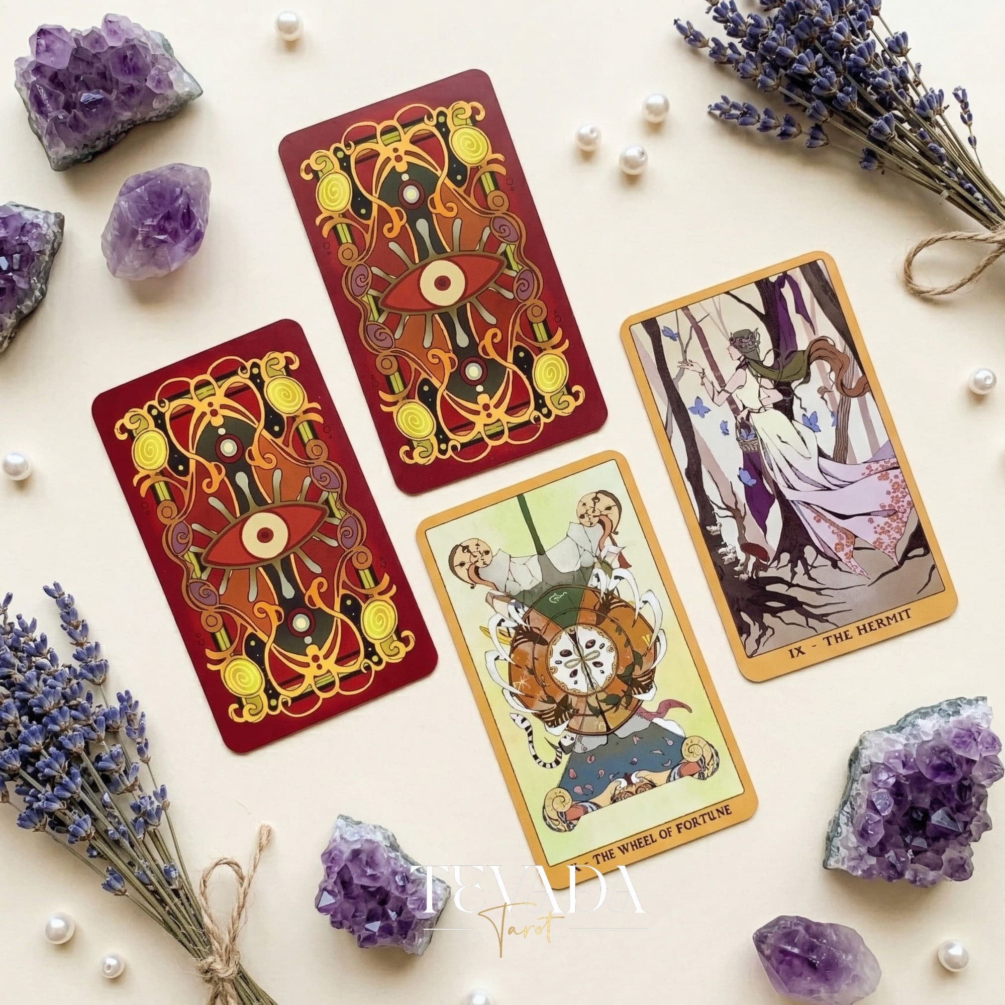 Vital Ruins Chronicle Tarot Deck whimsical retro Indie Tarot Deck for shadow work and deep self-reflection.