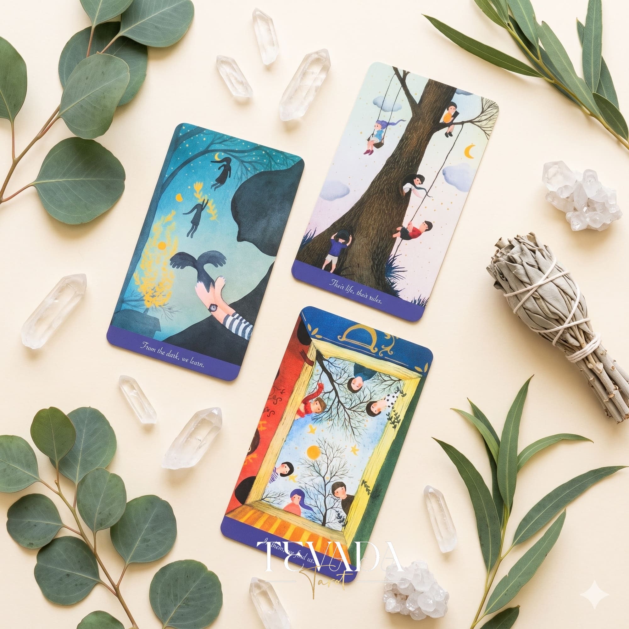 When I Was Young Oracle surreal cartoon Oracle Cards for inner child reflection