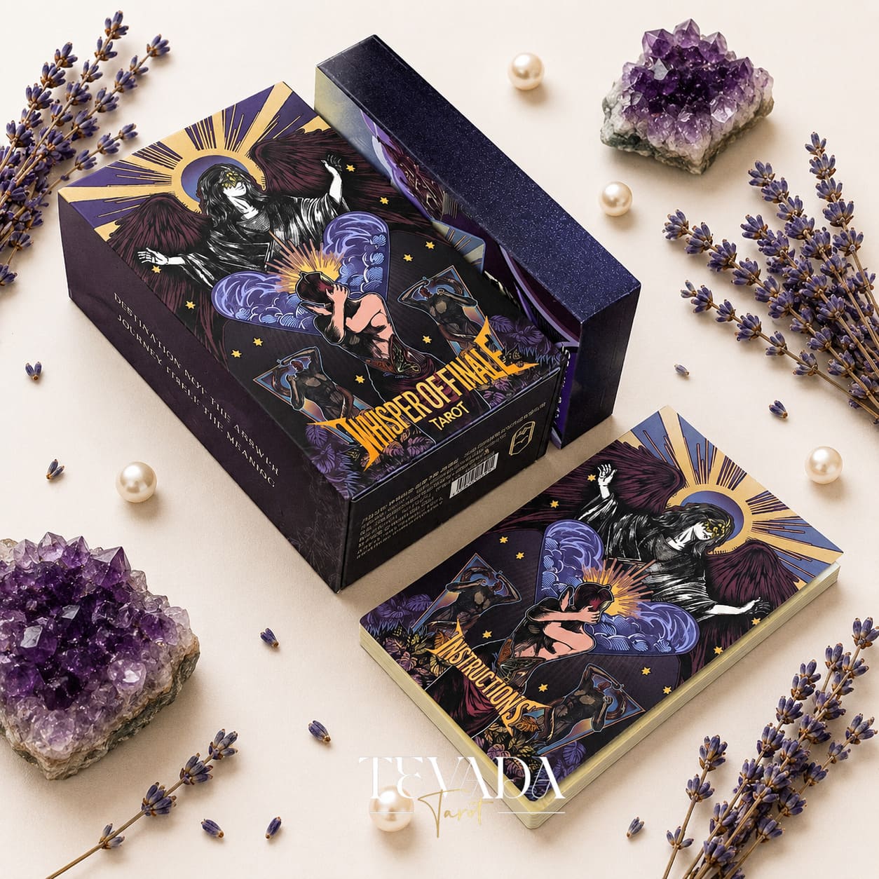 Whisper of Finale Tarot Deluxe dark Gothic Indie Tarot Deck for shadow work readings