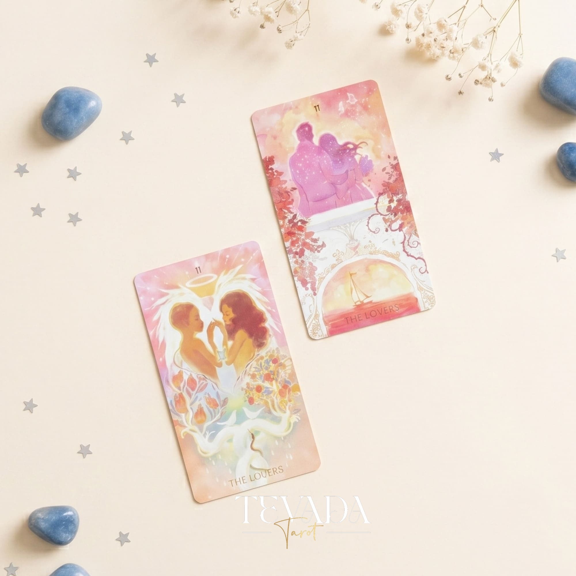 Whisper of Stars and Garden Tarot Starry Sky Edition gold foil edges celestial botanical indie tarot deck