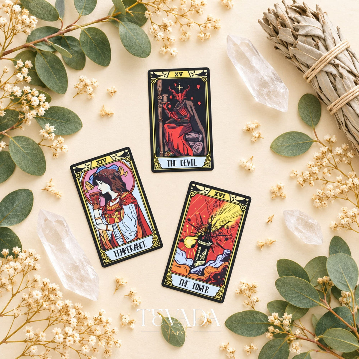 Windmill Flag Tarot medieval storybook Indie Tarot Deck for mythic reflection