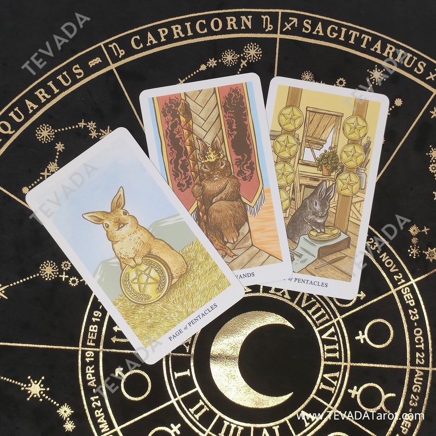 Add a touch of mystical beauty to your tarot readings with our Tarot Table Cloth - Zodiac Moon Tarot Reading Cloth