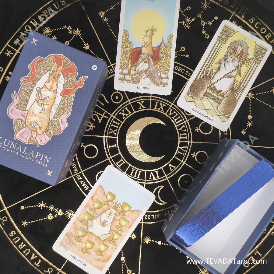 Add a touch of mystical beauty to your tarot readings with our Tarot Table Cloth - Zodiac Moon Tarot Reading Cloth