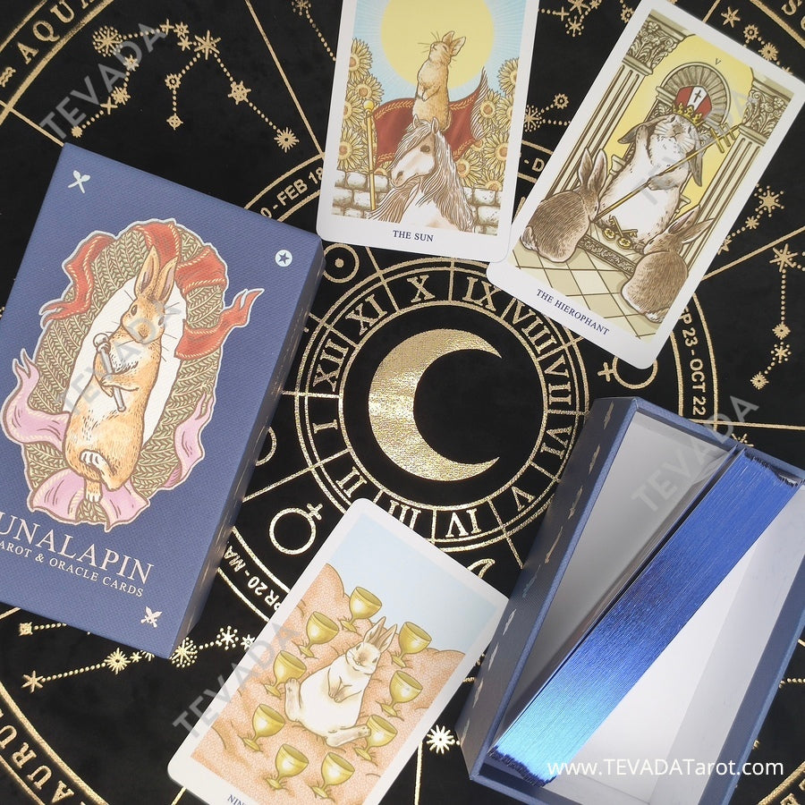 Add a touch of mystical beauty to your tarot readings with our Tarot Table Cloth - Zodiac Moon Tarot Reading Cloth