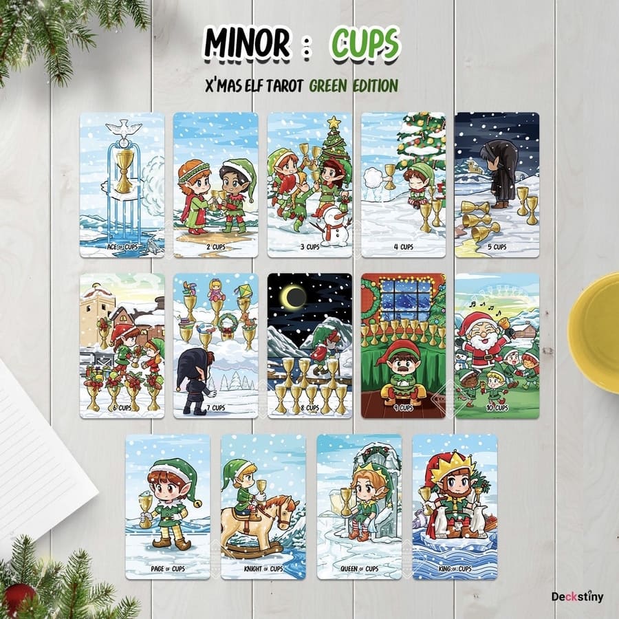 Perfect Christmas gift for your loved one or yourself. Enter the magical world of Christmas Land for a full tarot reading with Santa and his elves. Xmas Elfs will provide insight into your future, draw your tarot cards and consult the magic eight ball.