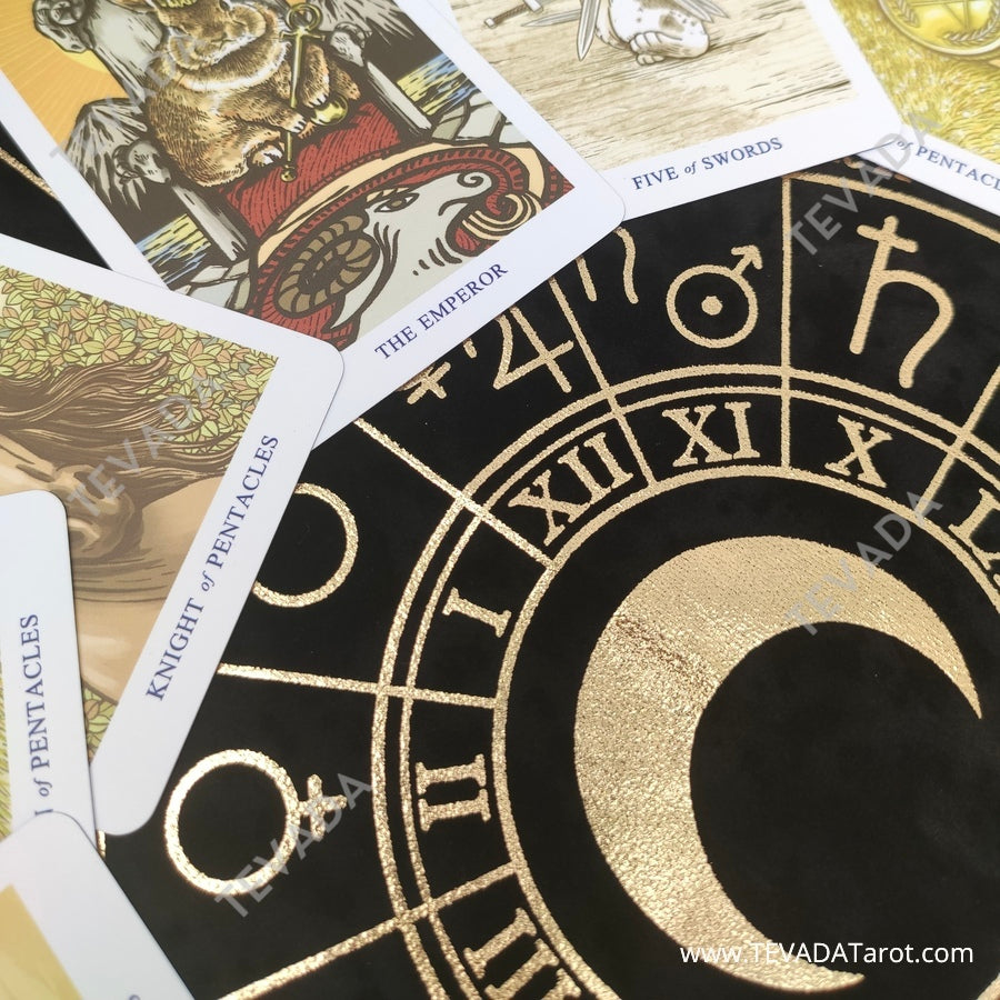Add a touch of mystical beauty to your tarot readings with our Tarot Table Cloth - Zodiac Moon Tarot Reading Cloth