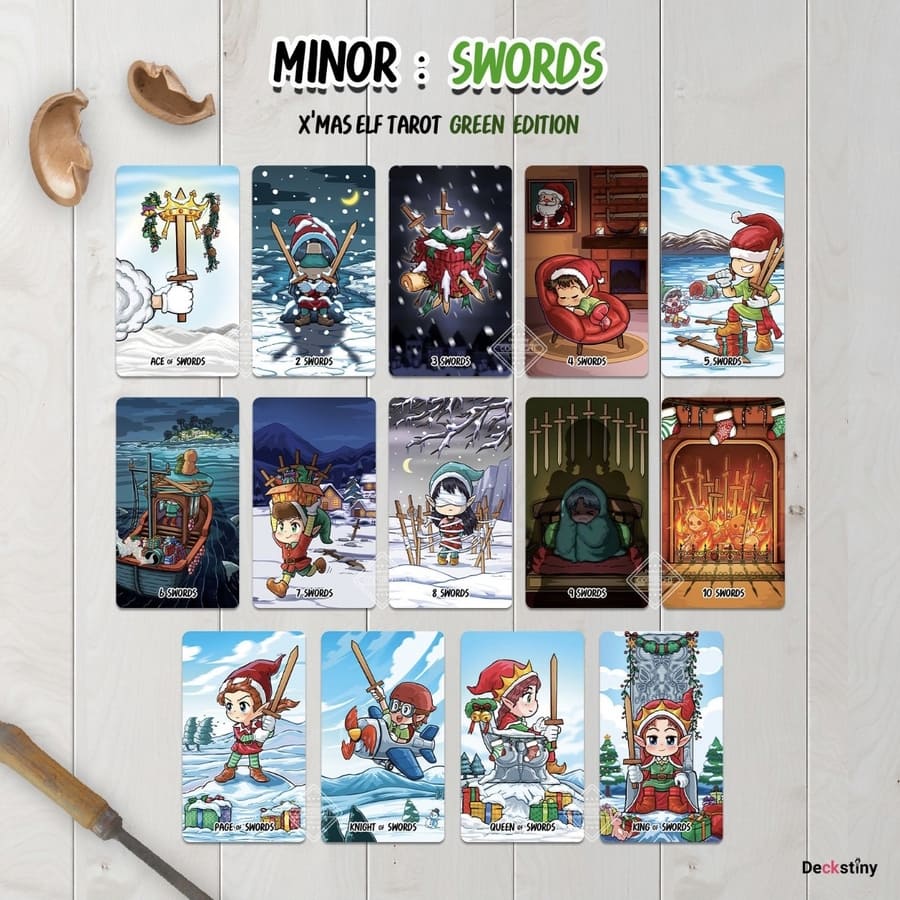 Perfect Christmas gift for your loved one or yourself. Enter the magical world of Christmas Land for a full tarot reading with Santa and his elves. Xmas Elfs will provide insight into your future, draw your tarot cards and consult the magic eight ball.