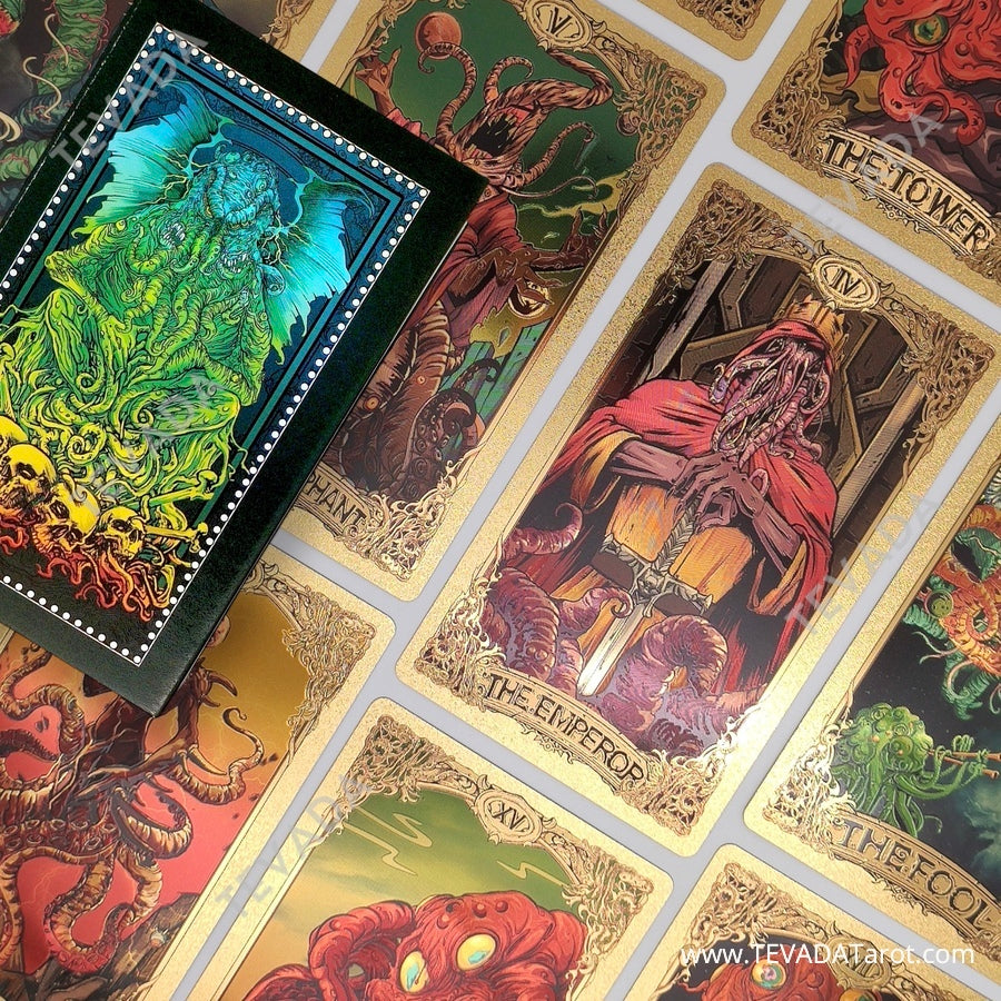 Unleash the dark allure of the occult with Kesulu Mythology Tarot. A 78-card deck featuring creators in the Cthulhu Mythos universe. Intuitive & magical.