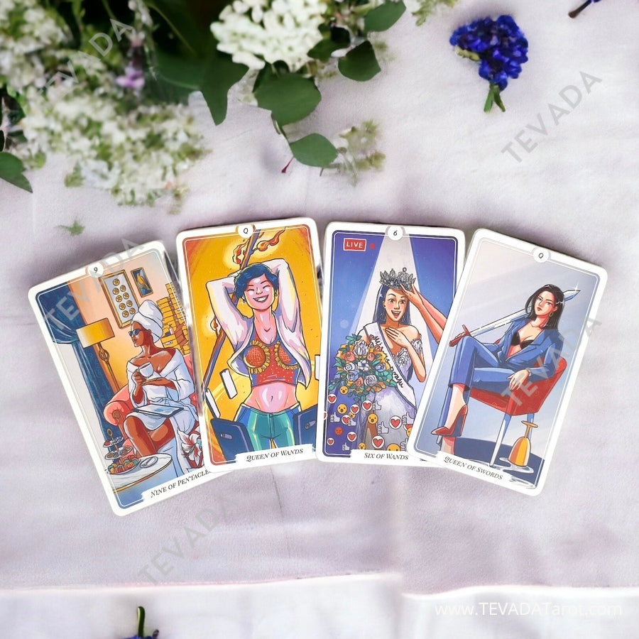 Wake Me Up Tarot II: A whimsical and vibrant 78-card deck capturing modern life&