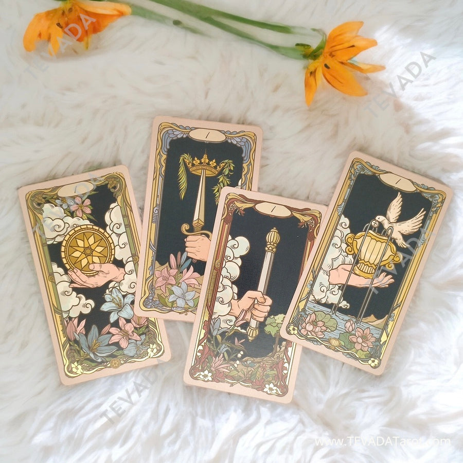 Immerse yourself in the beauty of Retro Impression Tarot, a stunning Art Nouveau-inspired deck. Let its intricate artwork and intuitive symbolism guide you on a journey of self-discovery. Experience the magic of tarot with this captivating and beautiful deck.