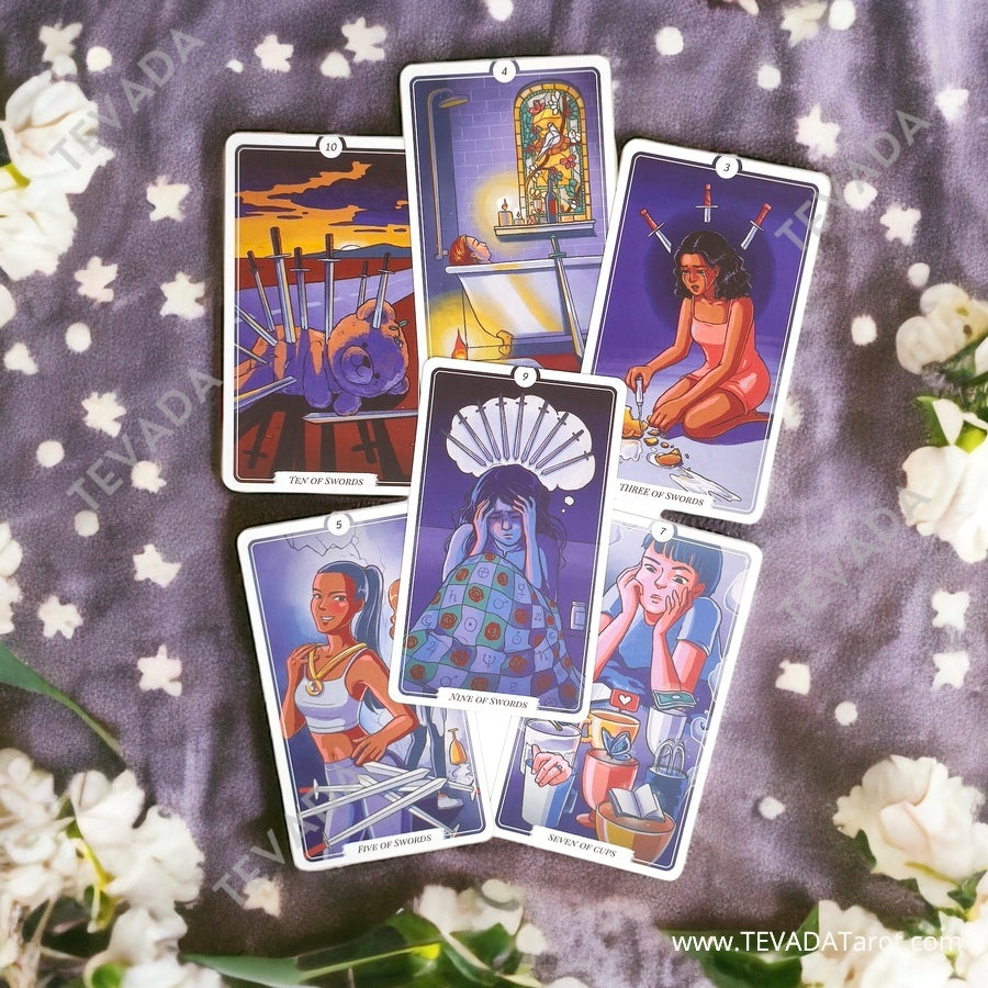 Wake Me Up Tarot II: A whimsical and vibrant 78-card deck capturing modern life&