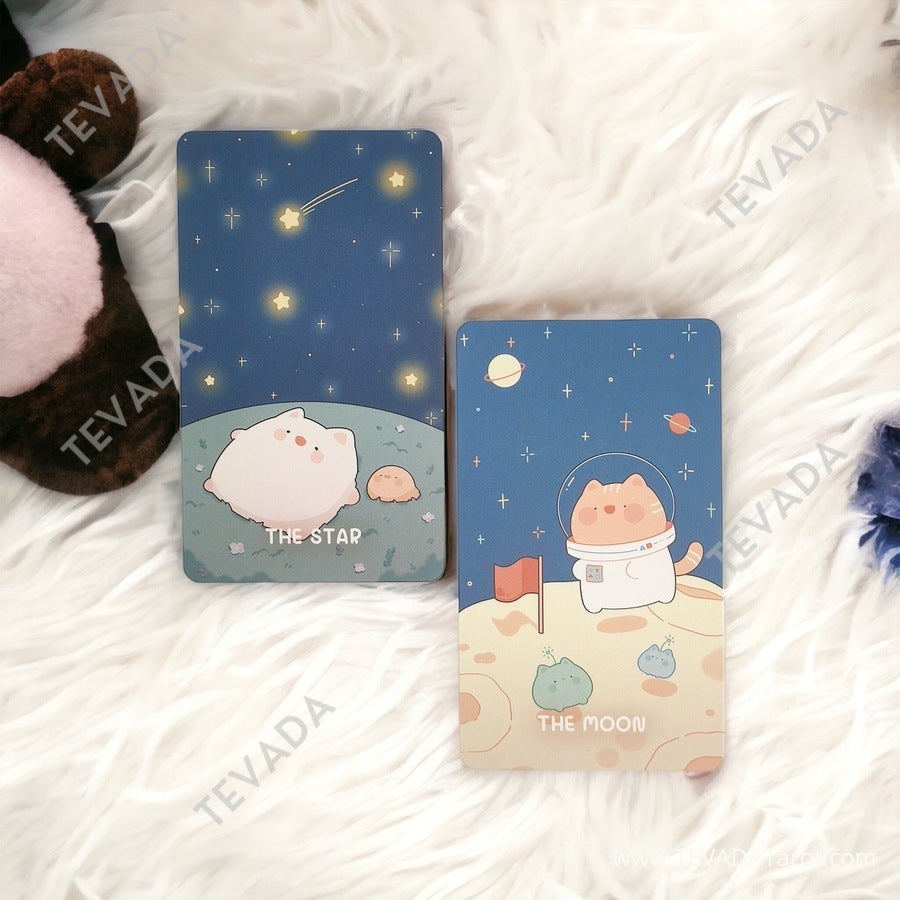 Unleash your intuition with the CAtPreciate Divination Deck - a charming fusion of Tarot and Oracle cards featuring adorable cats. Elevate your cute tarot deck collection today!