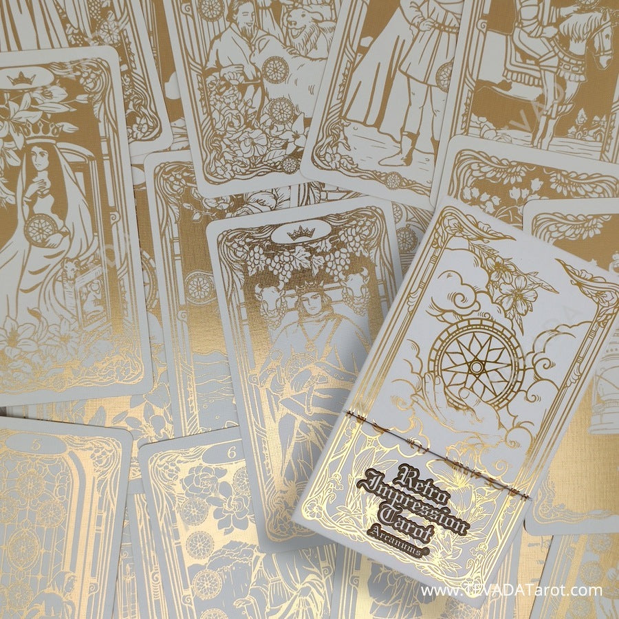 Unlock the mystical allure of Retro Impression Tarot. With captivating Art Nouveau designs, this beautiful deck offers deep insights and intuitive guidance. Explore the profound connections between nature and divination.