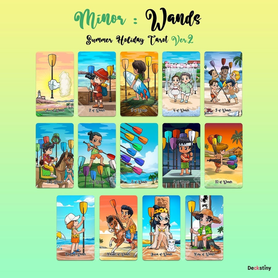 Get into the vacation spirit with Summer Holiday Tarot V2!