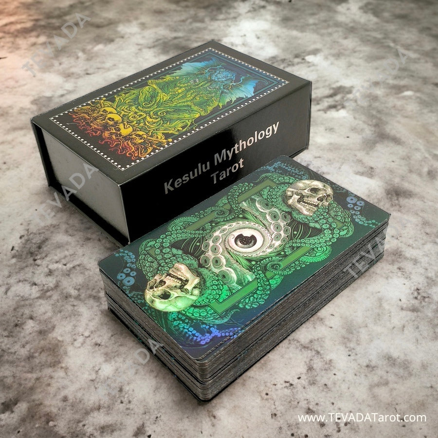 Unleash the dark allure of the occult with Kesulu Mythology Tarot. A 78-card deck featuring creators in the Cthulhu Mythos universe. Intuitive & magical.