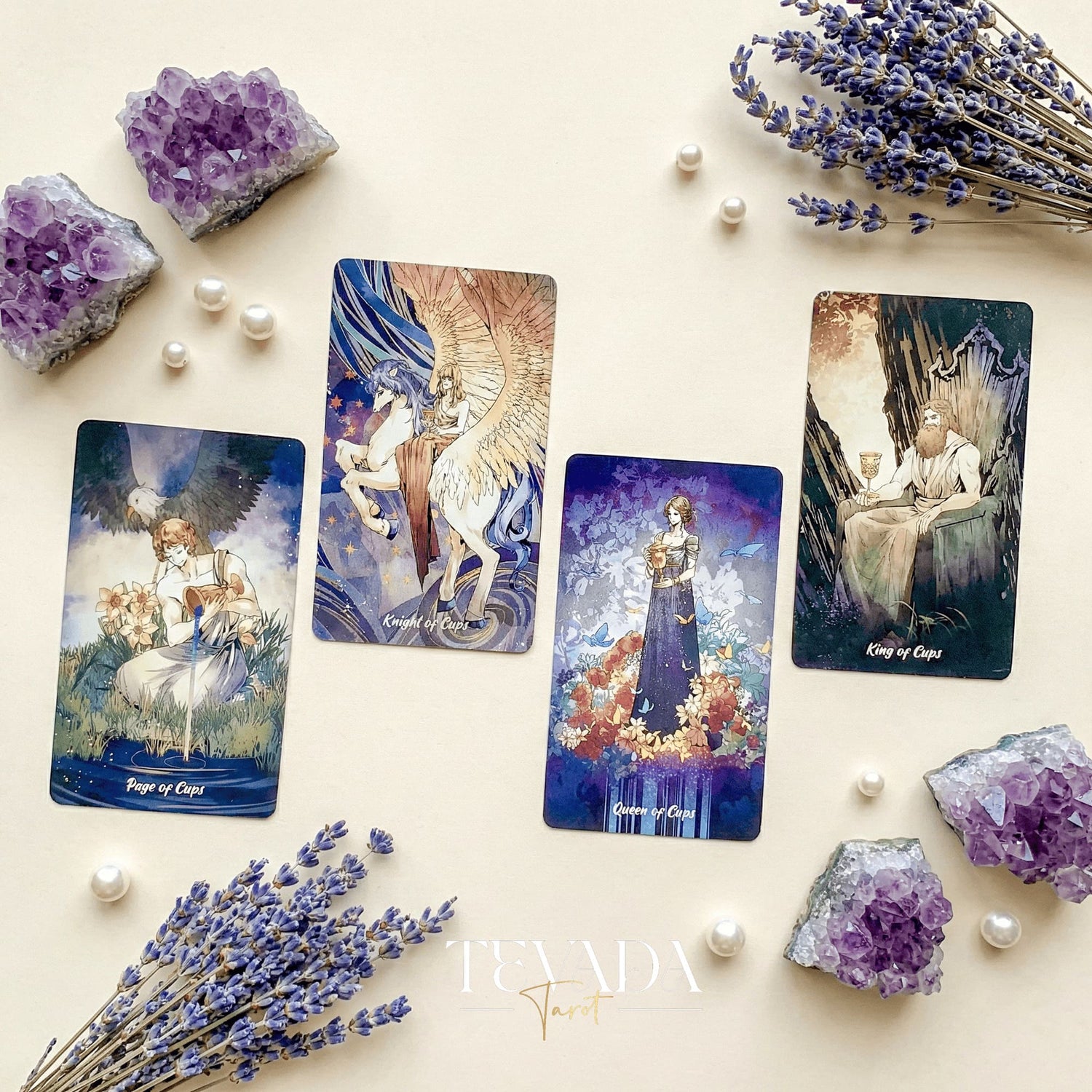 The Radiant Essence Tarot Deck featuring vintage manga Greek mythology art for intuitive divination.