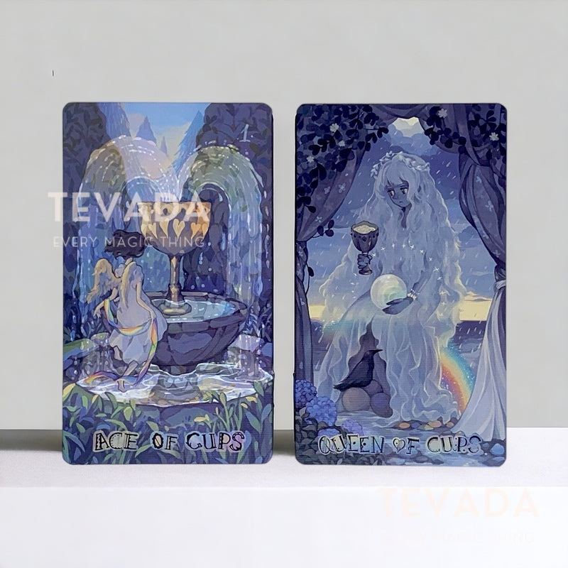 Unveil the beauty of growth with the Exile Tarot AWAKEN Edition Limited Version.  This 78-card deck, in a calming palette with romantic imagery, reflects self-discovery through introspection.  Limited Edition! Gain clarity &amp; wisdom.
