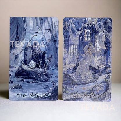 Unveil the beauty of growth with the Exile Tarot AWAKEN Edition Limited Version.  This 78-card deck, in a calming palette with romantic imagery, reflects self-discovery through introspection.  Limited Edition! Gain clarity &amp; wisdom.