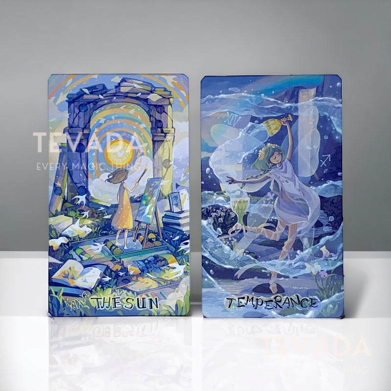 Unveil the beauty of growth with the Exile Tarot AWAKEN Edition Limited Version.  This 78-card deck, in a calming palette with romantic imagery, reflects self-discovery through introspection.  Limited Edition! Gain clarity & wisdom.