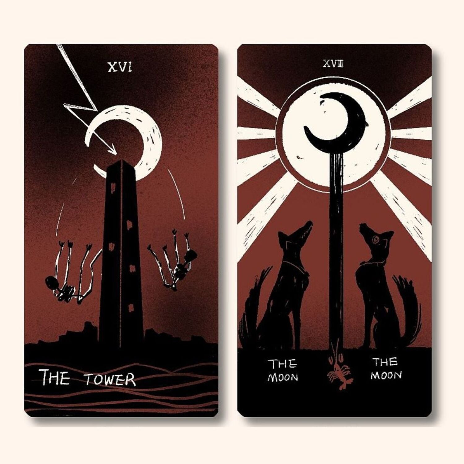 Unleash intuitive readings with the Dirty Red Tarot, a 78-card deck featuring bold red and black spray-paint art. Embrace raw energy, mystery, and the beauty of imperfection in every reading.