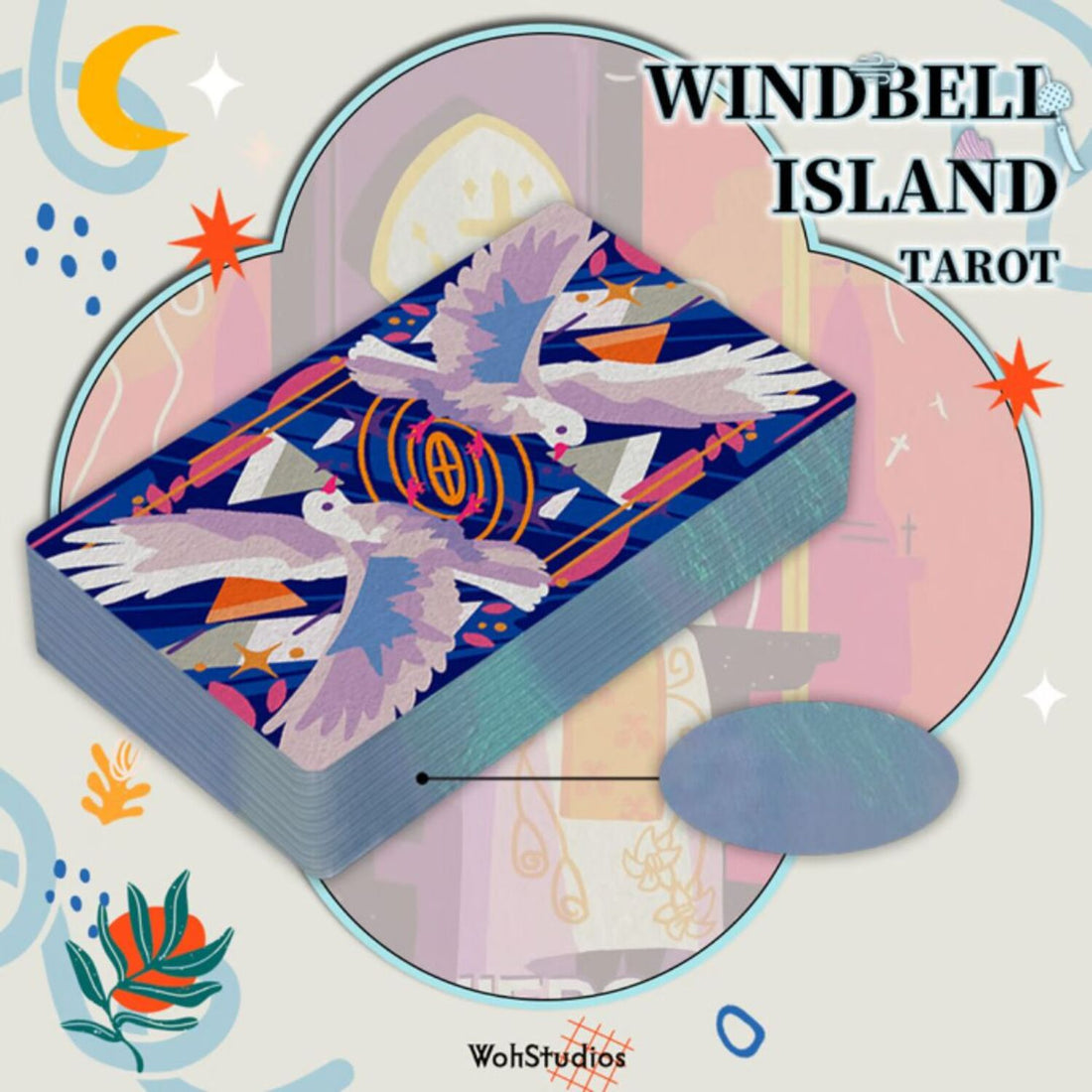 Unveil deep insights with the Windbell Island Tarot Gilded Edition—a 78-card deck blending vibrant minimalism and timeless mysticism for intuitive readings, clarity, and self-reflection.