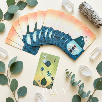 49 Shades of Mind Oracle Deck featuring gentle cartoon art and color therapy themes for emotional healing