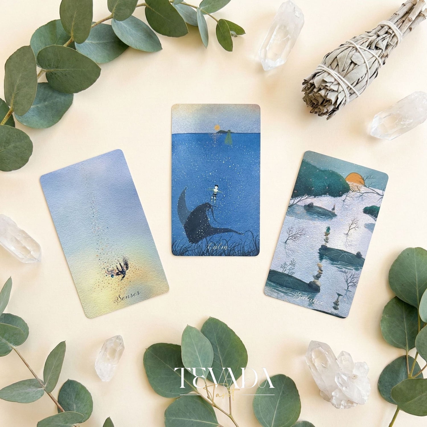 49 Shades of Mind Oracle Deck featuring gentle cartoon art and color therapy themes for emotional healing