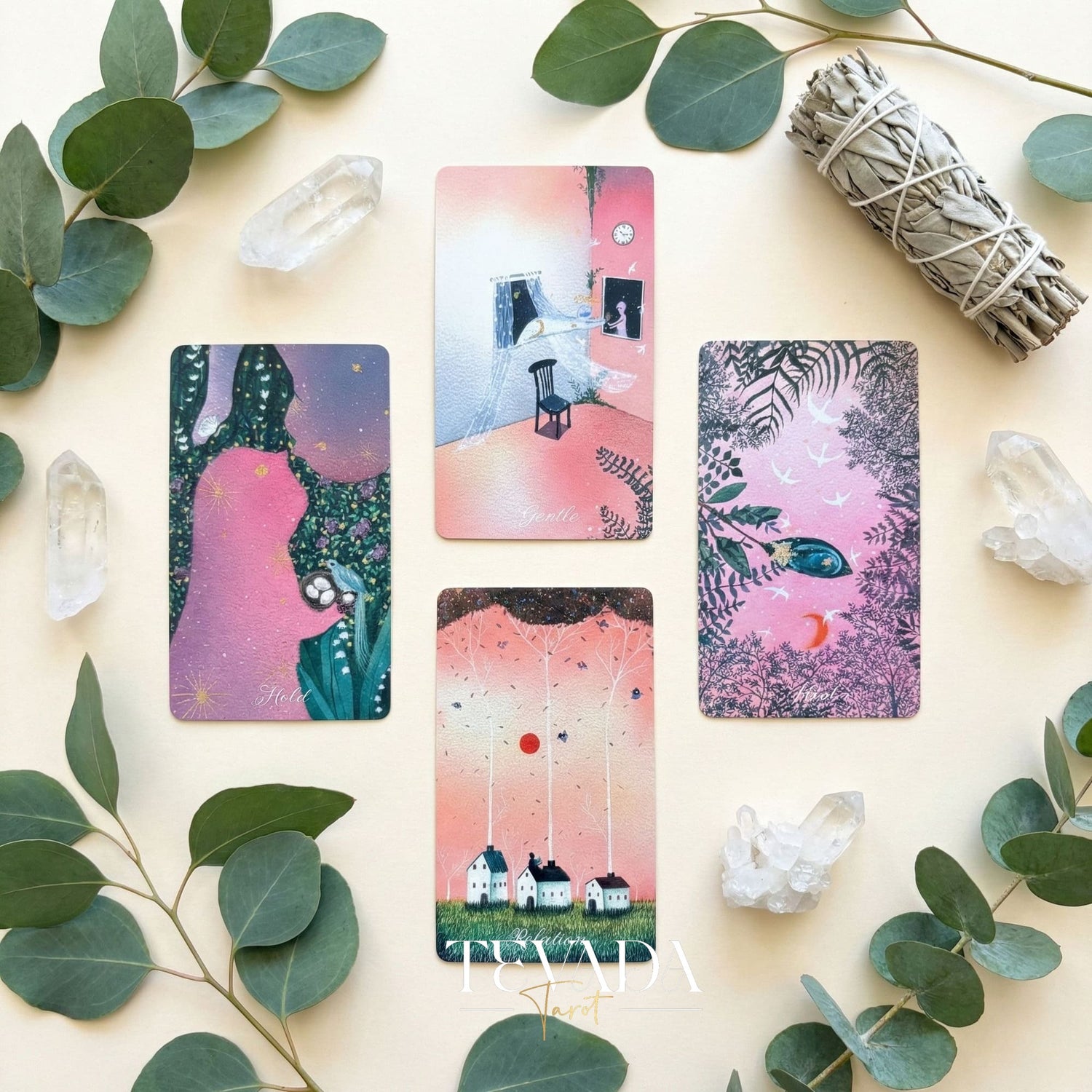 49 Shades of Mind Oracle Deck featuring gentle cartoon art and color therapy themes for emotional healing