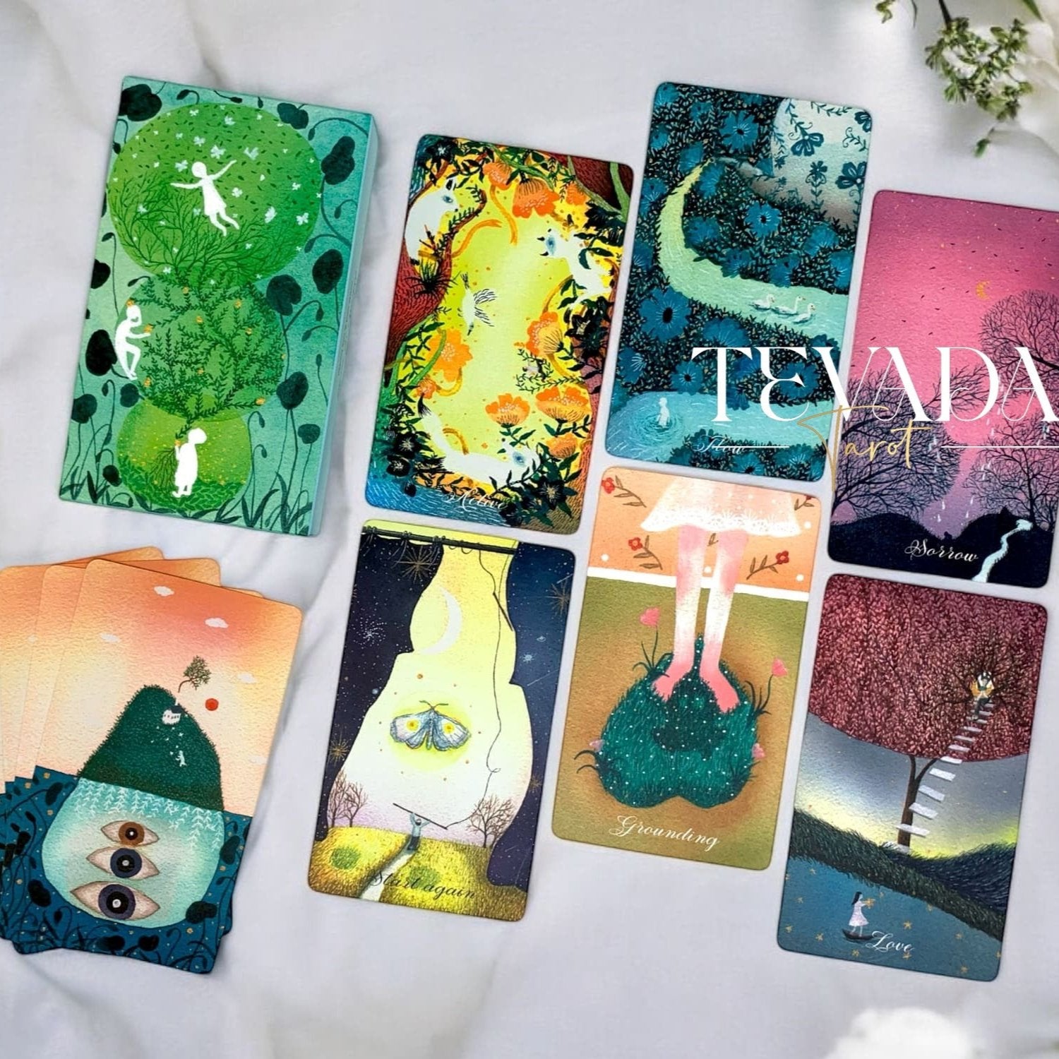 Unlock your subconscious with &quot;49 Shades of Mind,&quot; an intuitive oracle deck of 49 abstract art cards. Perfect for narrative therapy and self-discovery, guiding you through profound wisdom and clarity.