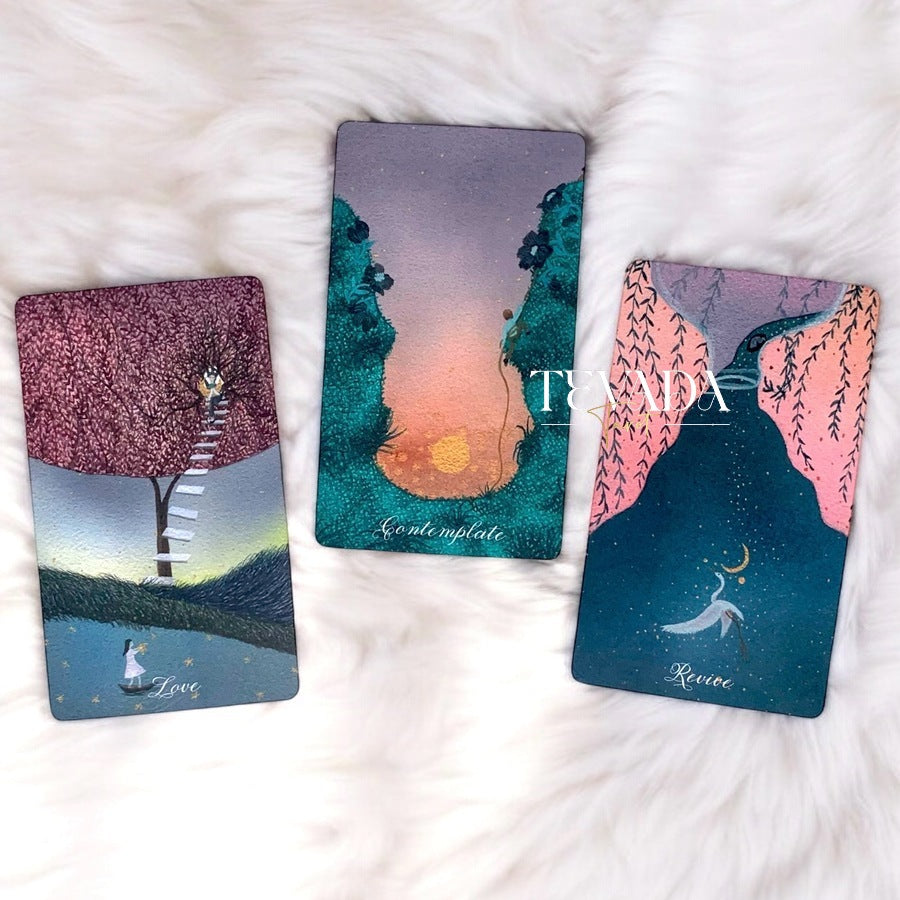 Unlock your subconscious with &quot;49 Shades of Mind,&quot; an intuitive oracle deck of 49 abstract art cards. Perfect for narrative therapy and self-discovery, guiding you through profound wisdom and clarity.