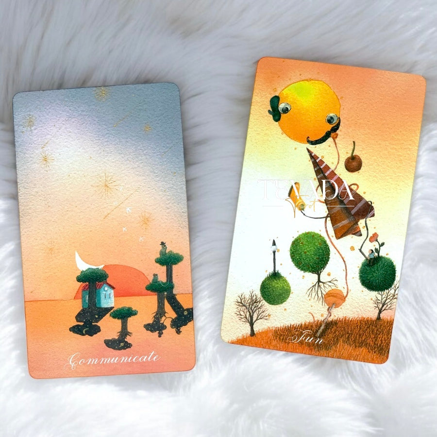 Unlock your subconscious with &quot;49 Shades of Mind,&quot; an intuitive oracle deck of 49 abstract art cards. Perfect for narrative therapy and self-discovery, guiding you through profound wisdom and clarity.