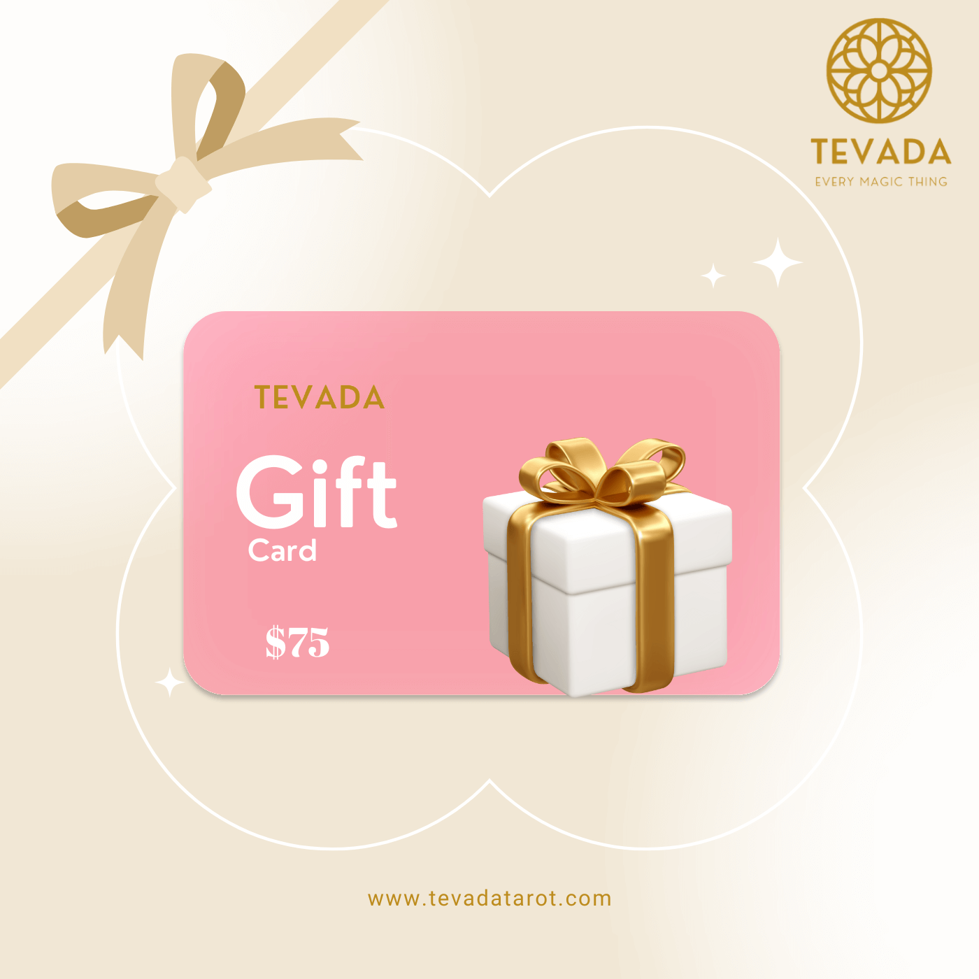 TEVADA Tarot digital gift card for tarot decks, oracle cards, and spiritual gifts
