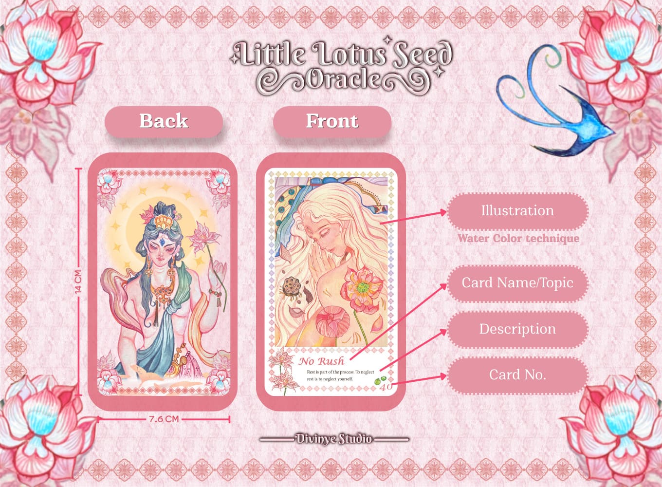 Little Lotus Seed Oracle Deck gentle botanical oracle cards for mindfulness and emotional healing