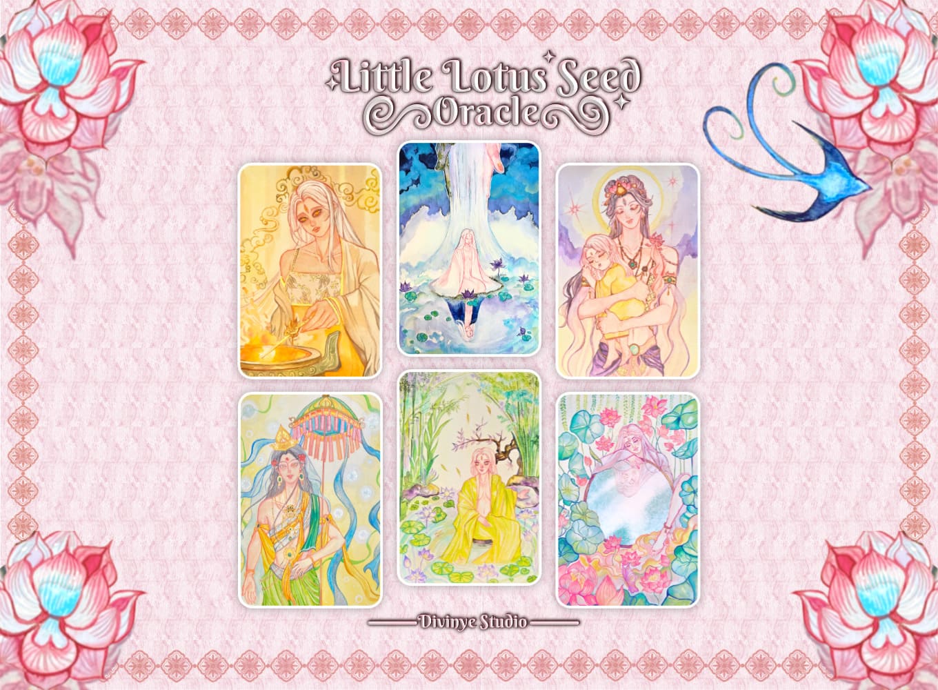 Little Lotus Seed Oracle Deck gentle botanical oracle cards for mindfulness and emotional healing