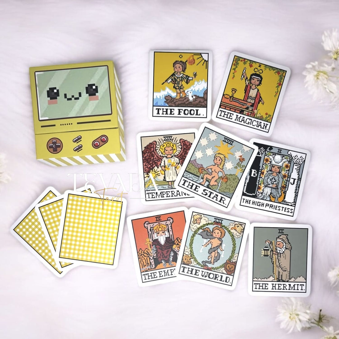 Discover the 8-Bit Fantasy Tarot POCKET! This pixel-themed 78-card tarot deck combines retro charm and intuitive divination. Perfect for seekers and gamers alike, it’s your guide to self-discovery and magic.