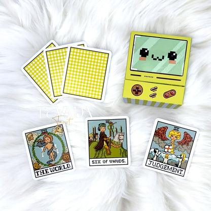 Discover the 8-Bit Fantasy Tarot POCKET! This pixel-themed 78-card tarot deck combines retro charm and intuitive divination. Perfect for seekers and gamers alike, it’s your guide to self-discovery and magic.