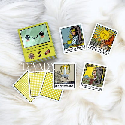 Discover the 8-Bit Fantasy Tarot POCKET! This pixel-themed 78-card tarot deck combines retro charm and intuitive divination. Perfect for seekers and gamers alike, it’s your guide to self-discovery and magic.