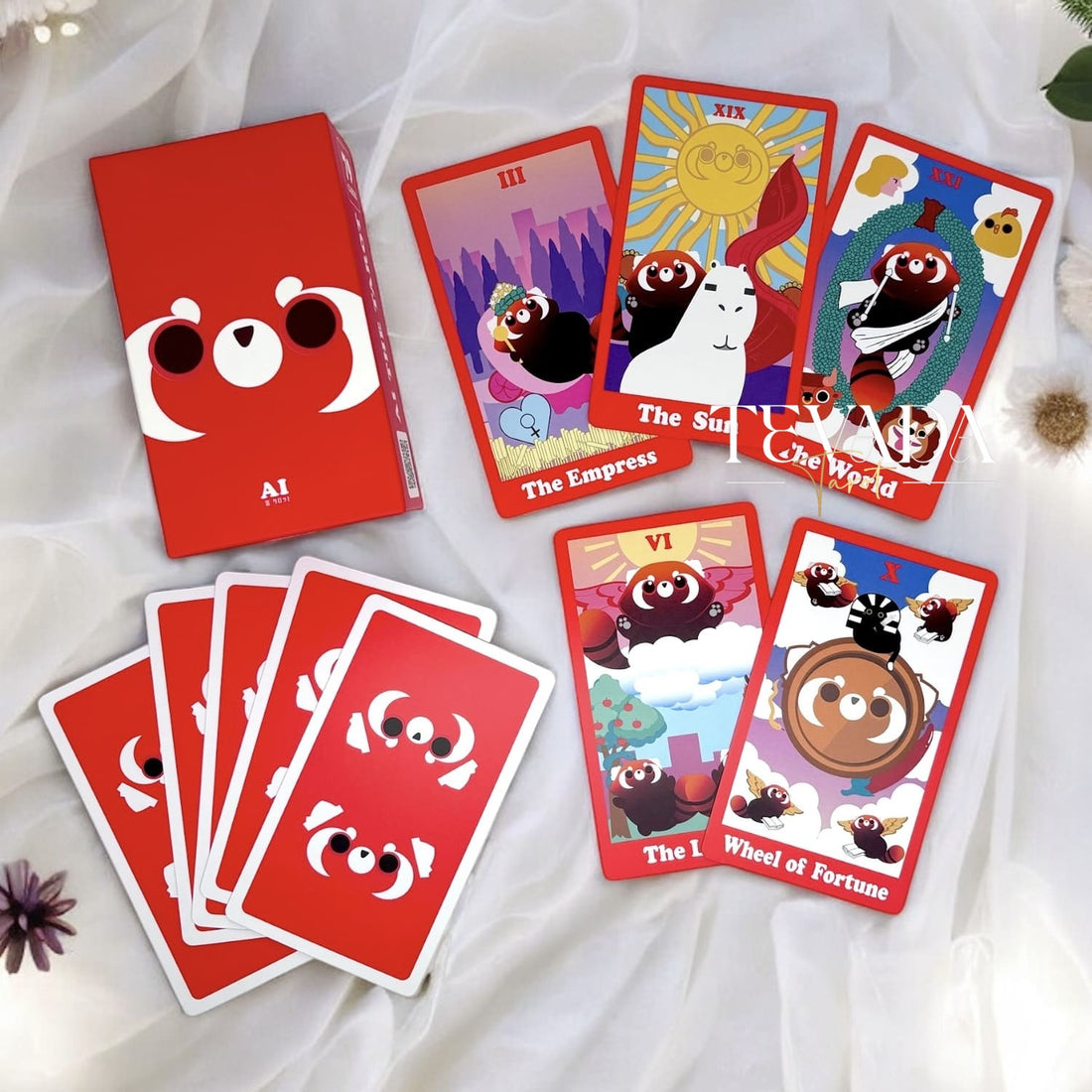 AI Red Panda Tarot + Yin Universe Tarot Combo: Unlock intuitive guidance with this playful 78-card tarot combo. Red panda magic and mystical cat wisdom for clarity, fun, and self-discovery in every reading.