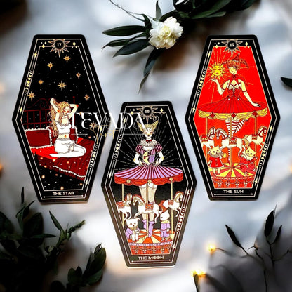 Discover the Aisling Tarot Gilded Edition—78 richly illustrated cards in a dreamlike vintage style designed for intuitive guidance and magical divination.