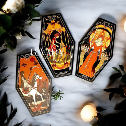 Discover the Aisling Tarot Gilded Edition—78 richly illustrated cards in a dreamlike vintage style designed for intuitive guidance and magical divination.