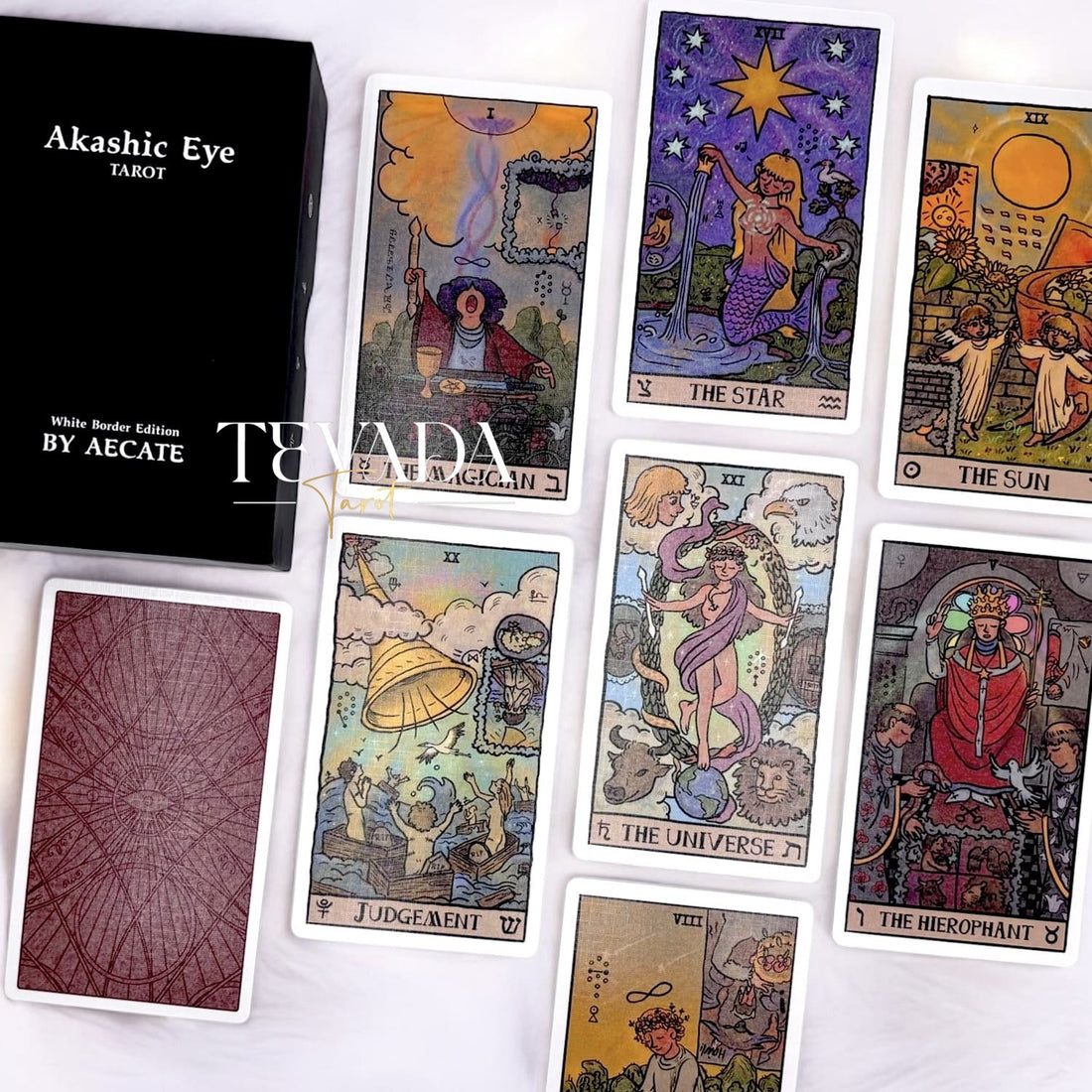 Tarot Deck for Beginner Easy to Read Card Learning Deck Spiritual Gift Modern Cartoon Tarot White Border Metaphysical Study Guide Birthday