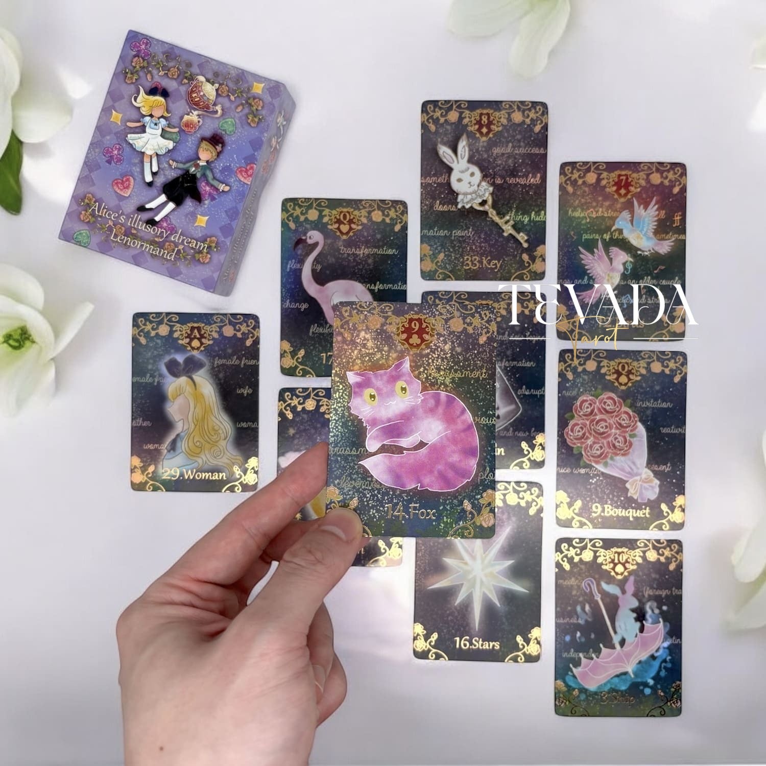 Alice’s Illusory Dream Lenormand REG whimsical storybook oracle deck for inner child reflection