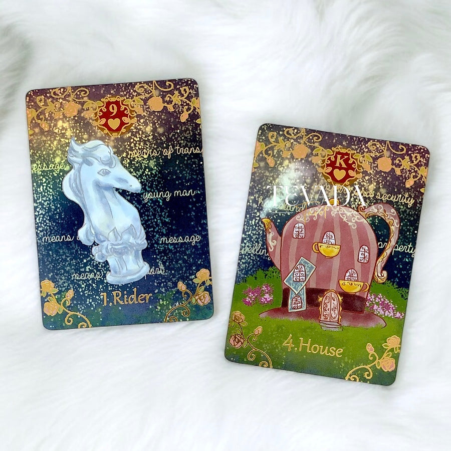 Discover the magic of Alice’s Illusory Dream Lenormand! This 41-card deck, inspired by Alice in Wonderland, offers intuitive guidance with whimsical, purple-toned cards and golden accents for spiritual clarity.