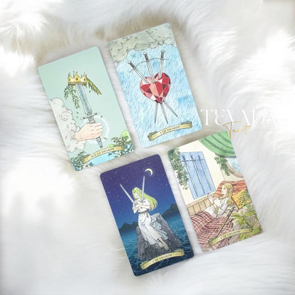 Unlock Avalon’s secrets with the Avalon Revelation Tarot. This 78-card anime-style deck blends Welsh mythology and divination, guiding you through intuition, self-discovery, and mystical revelations.