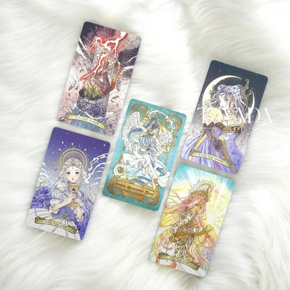 Unlock Avalon’s secrets with the Avalon Revelation Tarot. This 78-card anime-style deck blends Welsh mythology and divination, guiding you through intuition, self-discovery, and mystical revelations.