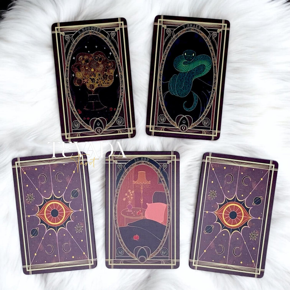 Explore the Banquet Lenormand—a 43-card deck featuring rich symbolism, modern artistry, and elegant designs. From glowing phoenixes to delicate orchids, each card offers clarity and intuitive guidance.