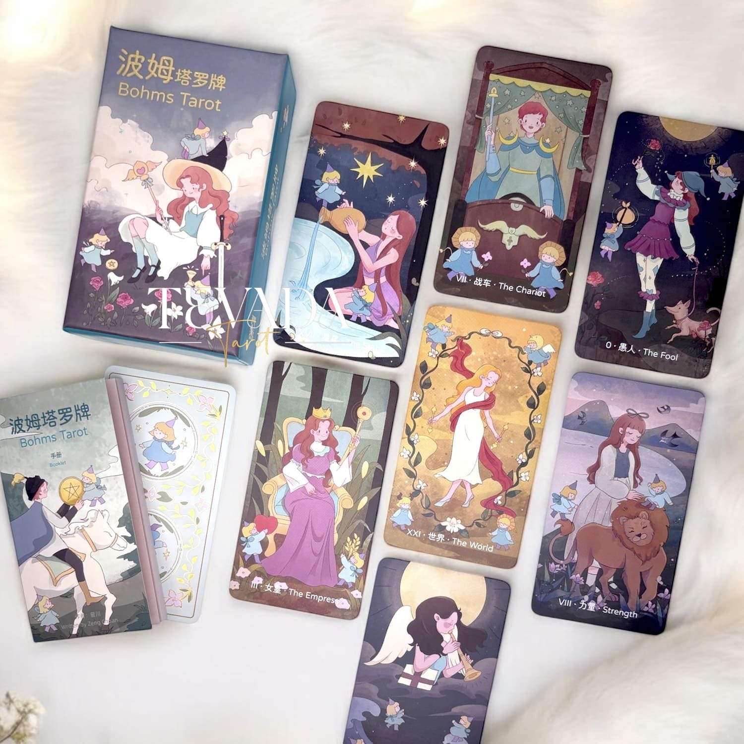 Bohms Tarot: A magical 78-card deck featuring fairy spirits with intuitive guidance to unlock wisdom and self-discovery. Perfect for divination and connecting to your higher self.