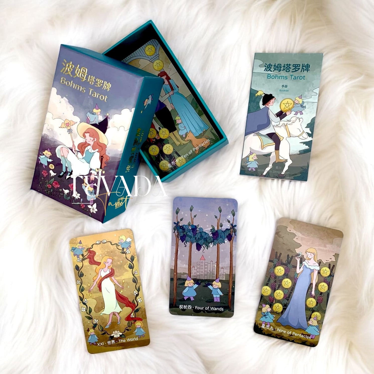 Bohms Tarot: A magical 78-card deck featuring fairy spirits with intuitive guidance to unlock wisdom and self-discovery. Perfect for divination and connecting to your higher self.