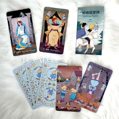 Bohms Tarot: A magical 78-card deck featuring fairy spirits with intuitive guidance to unlock wisdom and self-discovery. Perfect for divination and connecting to your higher self.